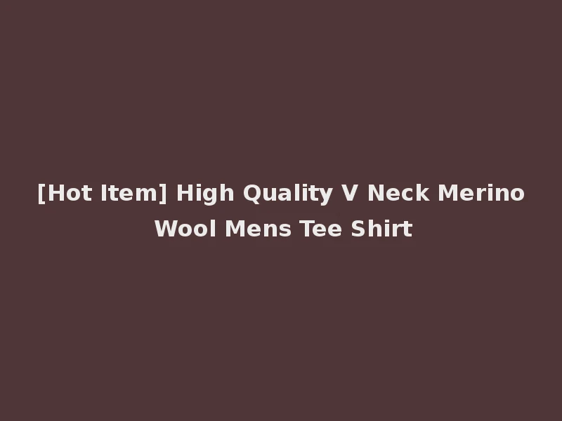 [Hot Item] High Quality V Neck Merino Wool Mens Tee Shirt