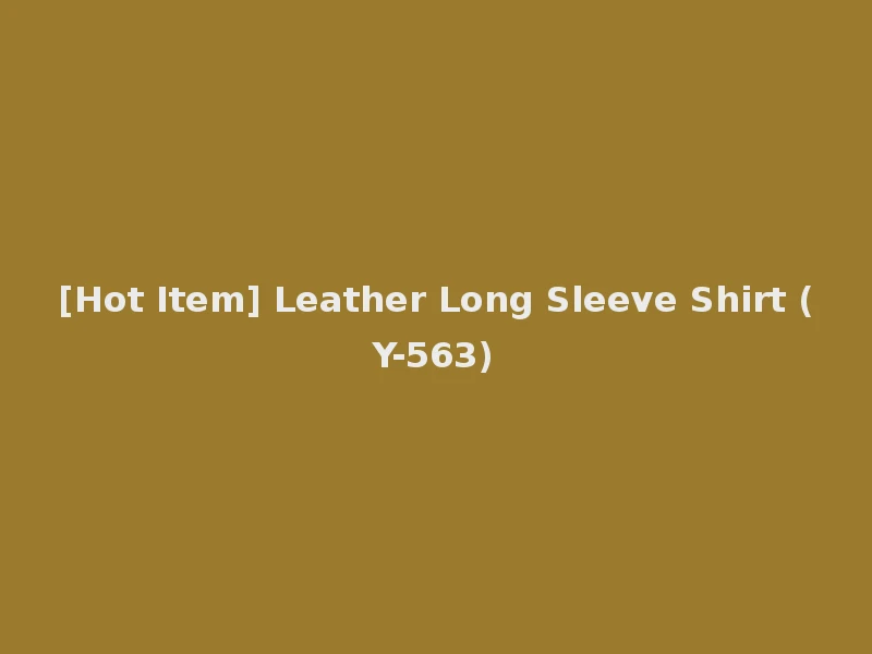 [Hot Item] Leather Long Sleeve Shirt (Y-563)
