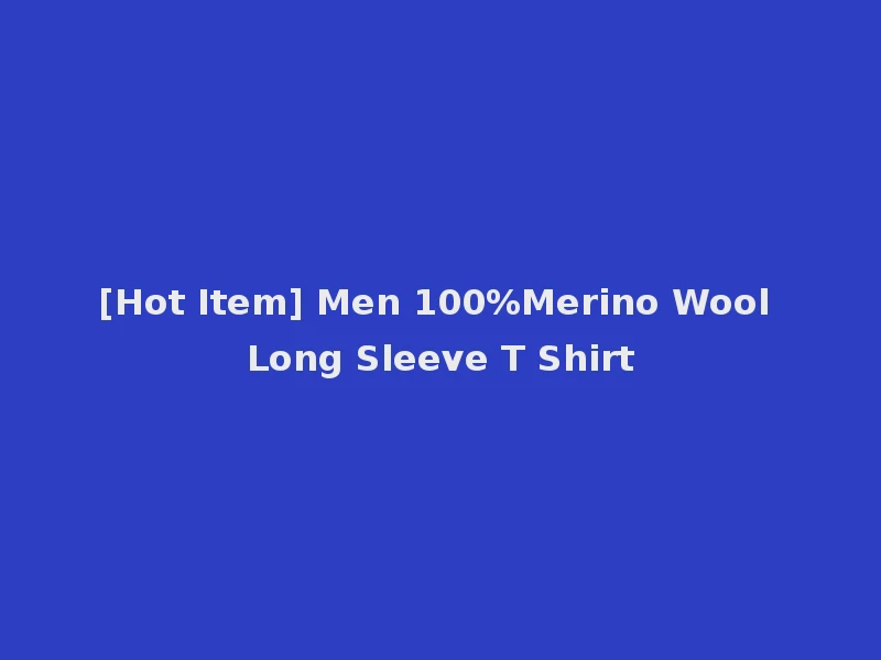 [Hot Item] Men 100%Merino Wool Long Sleeve T Shirt