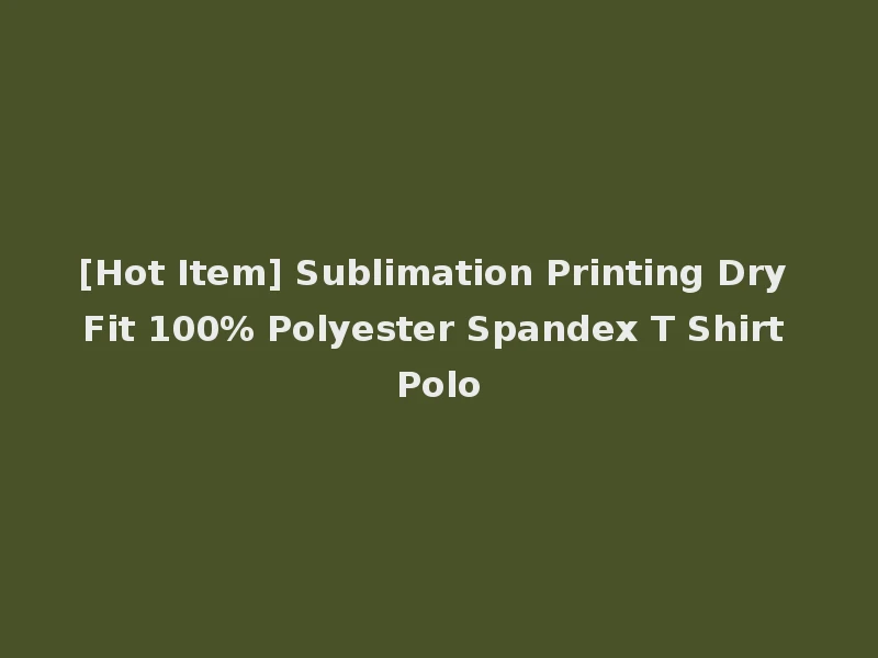 [Hot Item] Sublimation Printing Dry Fit 100% Polyester Spandex T Shirt Polo