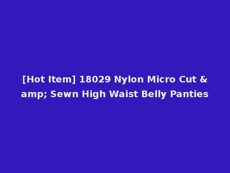 [Hot Item] 18029 Nylon Micro Cut & Sewn High Waist Belly Panties