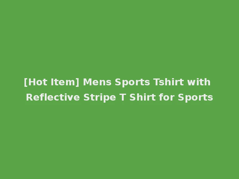 [Hot Item] Mens Sports Tshirt with Reflective Stripe T Shirt for Sports