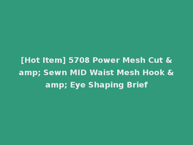 [Hot Item] 5708 Power Mesh Cut & Sewn MID Waist Mesh Hook & Eye Shaping Brief