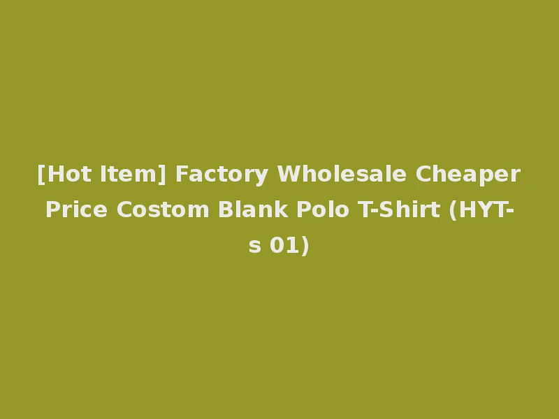 [Hot Item] Factory Wholesale Cheaper Price Costom Blank Polo T-Shirt (HYT-s 01)