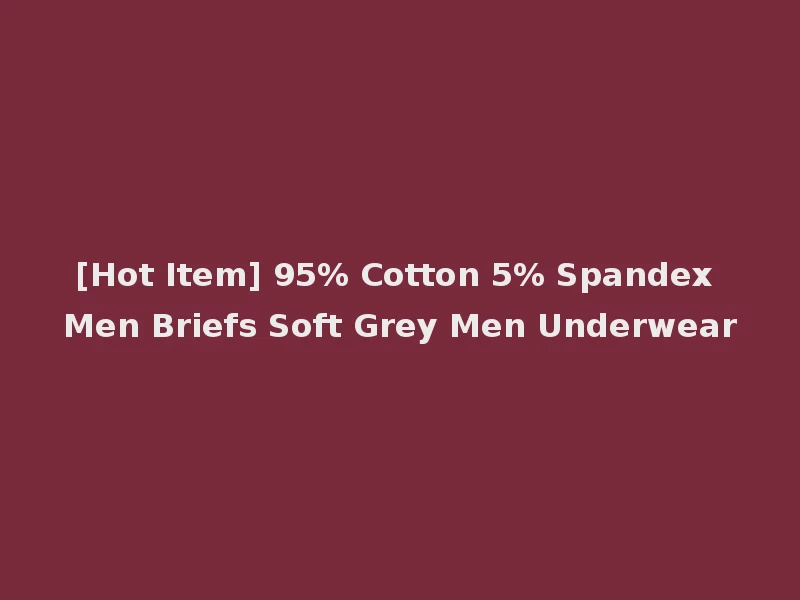 [Hot Item] 95% Cotton 5% Spandex Men Briefs Soft Grey Men Underwear
