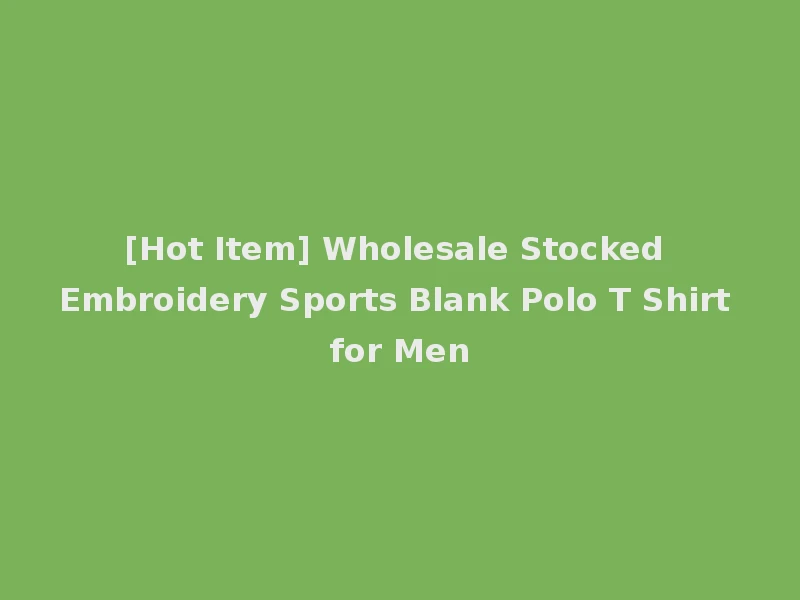 [Hot Item] Wholesale Stocked Embroidery Sports Blank Polo T Shirt for Men