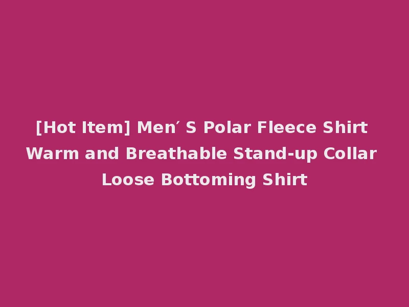 [Hot Item] Men′ S Polar Fleece Shirt Warm and Breathable Stand-up Collar Loose Bottoming Shirt