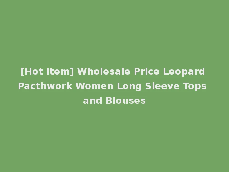 [Hot Item] Wholesale Price Leopard Pacthwork Women Long Sleeve Tops and Blouses