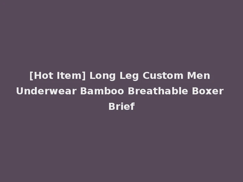 [Hot Item] Long Leg Custom Men Underwear Bamboo Breathable Boxer Brief