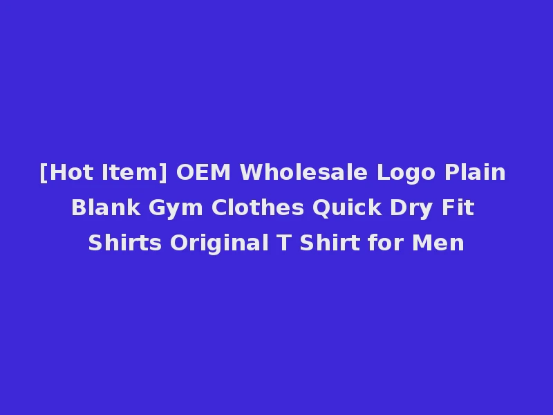 [Hot Item] OEM Wholesale Logo Plain Blank Gym Clothes Quick Dry Fit Shirts Original T Shirt for Men