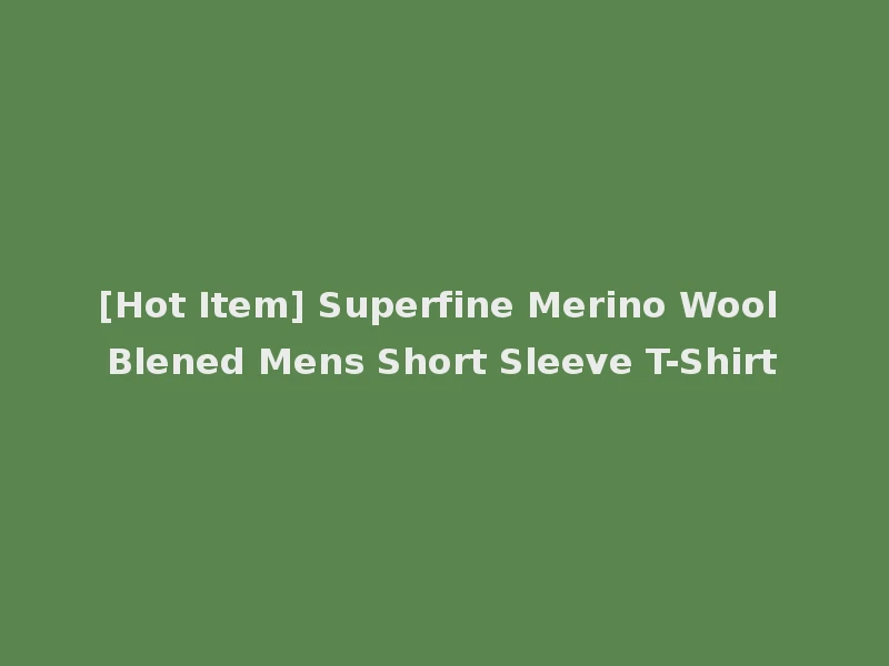 [Hot Item] Superfine Merino Wool Blened Mens Short Sleeve T-Shirt