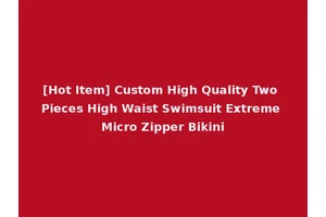 [Hot Item] Custom High Quality Two Pieces High Waist Swimsuit Extreme Micro Zipper Bikini