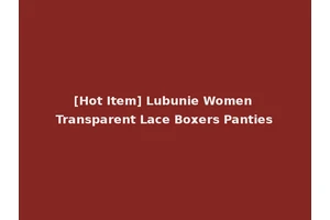 [Hot Item] Lubunie Women Transparent Lace Boxers Panties