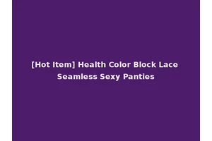 [Hot Item] Health Color Block Lace Seamless Sexy Panties