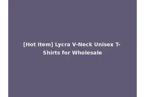 [Hot Item] Lycra V-Neck Unisex T-Shirts for Wholesale