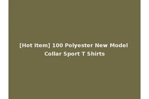 [Hot Item] 100 Polyester New Model Collar Sport T Shirts