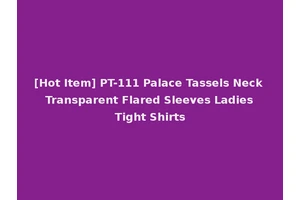 [Hot Item] PT-111 Palace Tassels Neck Transparent Flared Sleeves Ladies Tight Shirts