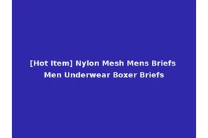 [Hot Item] Nylon Mesh Mens Briefs Men Underwear Boxer Briefs