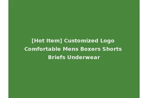 [Hot Item] Customized Logo Comfortable Mens Boxers Shorts Briefs Underwear