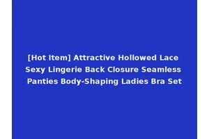 [Hot Item] Attractive Hollowed Lace Sexy Lingerie Back Closure Seamless Panties Body-Shaping Ladies Bra Set