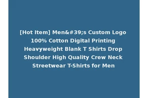 [Hot Item] Men's Custom Logo 100% Cotton Digital Printing Heavyweight Blank T Shirts Drop Shoulder High Quality Crew Neck Streetwear T-Shirts for Men