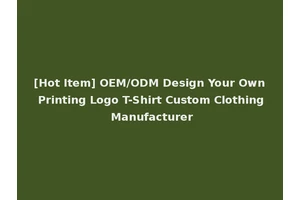 [Hot Item] OEM/ODM Design Your Own Printing Logo T-Shirt Custom Clothing Manufacturer