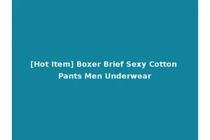 [Hot Item] Boxer Brief Sexy Cotton Pants Men Underwear