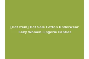 [Hot Item] Hot Sale Cotton Underwear Sexy Women Lingerie Panties
