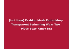 [Hot Item] Fashion Mesh Embroidery Transparent Swimming Wear Two Piece Sexy Fancy Bra