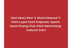 [Hot Item] Men′ S Short-Sleeved T-Shirt Lapel Shirt Polyester Sports Quick-Drying Polo Shirt Advertising Cultural Shirt