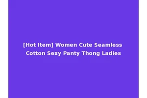 [Hot Item] Women Cute Seamless Cotton Sexy Panty Thong Ladies
