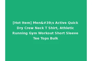 [Hot Item] Men's Active Quick Dry Crew Neck T Shirt, Athletic Running Gym Workout Short Sleeve Tee Tops Bulk