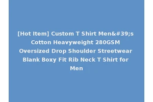 [Hot Item] Custom T Shirt Men's Cotton Heavyweight 280GSM Oversized Drop Shoulder Streetwear Blank Boxy Fit Rib Neck T Shirt for Men