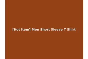 [Hot Item] Men Short Sleeve T Shirt