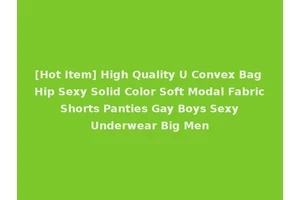 [Hot Item] High Quality U Convex Bag Hip Sexy Solid Color Soft Modal Fabric Shorts Panties Gay Boys Sexy Underwear Big Men