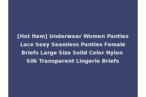 [Hot Item] Underwear Women Panties Lace Sexy Seamless Panties Female Briefs Large Size Solid Color Nylon Silk Transparent Lingerie Briefs