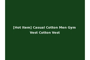 [Hot Item] Casual Cotton Men Gym Vest Cotton Vest