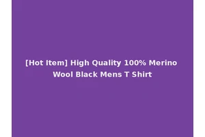 [Hot Item] High Quality 100% Merino Wool Black Mens T Shirt
