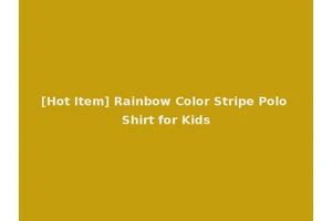 [Hot Item] Rainbow Color Stripe Polo Shirt for Kids