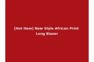 [Hot Item] New Style African Print Long Blazer