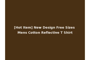 [Hot Item] New Design Free Sizes Mens Cotton Reflective T Shirt