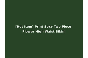 [Hot Item] Print Sexy Two Piece Flower High Waist Bikini