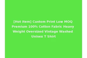 [Hot Item] Custom Print Low MOQ Premium 100% Cotton Fabric Heavy Weight Oversized Vintage Washed Unisex T Shirt
