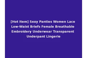 [Hot Item] Sexy Panties Women Lace Low-Waist Briefs Female Breathable Embroidery Underwear Transparent Underpant Lingerie