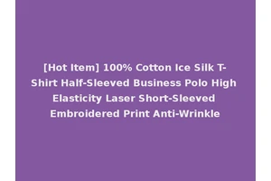 [Hot Item] 100% Cotton Ice Silk T-Shirt Half-Sleeved Business Polo High Elasticity Laser Short-Sleeved Embroidered Print Anti-Wrinkle