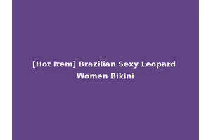 [Hot Item] Brazilian Sexy Leopard Women Bikini