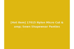 [Hot Item] 17015 Nylon Micro Cut &amp; Sewn Shapewear Panties