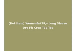 [Hot Item] Women's Long Sleeve Dry Fit Crop Top Tee