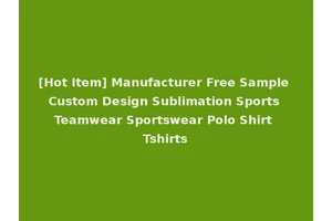 [Hot Item] Manufacturer Free Sample Custom Design Sublimation Sports Teamwear Sportswear Polo Shirt Tshirts
