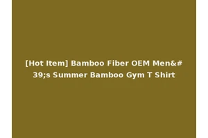 [Hot Item] Bamboo Fiber OEM Men's Summer Bamboo Gym T Shirt
